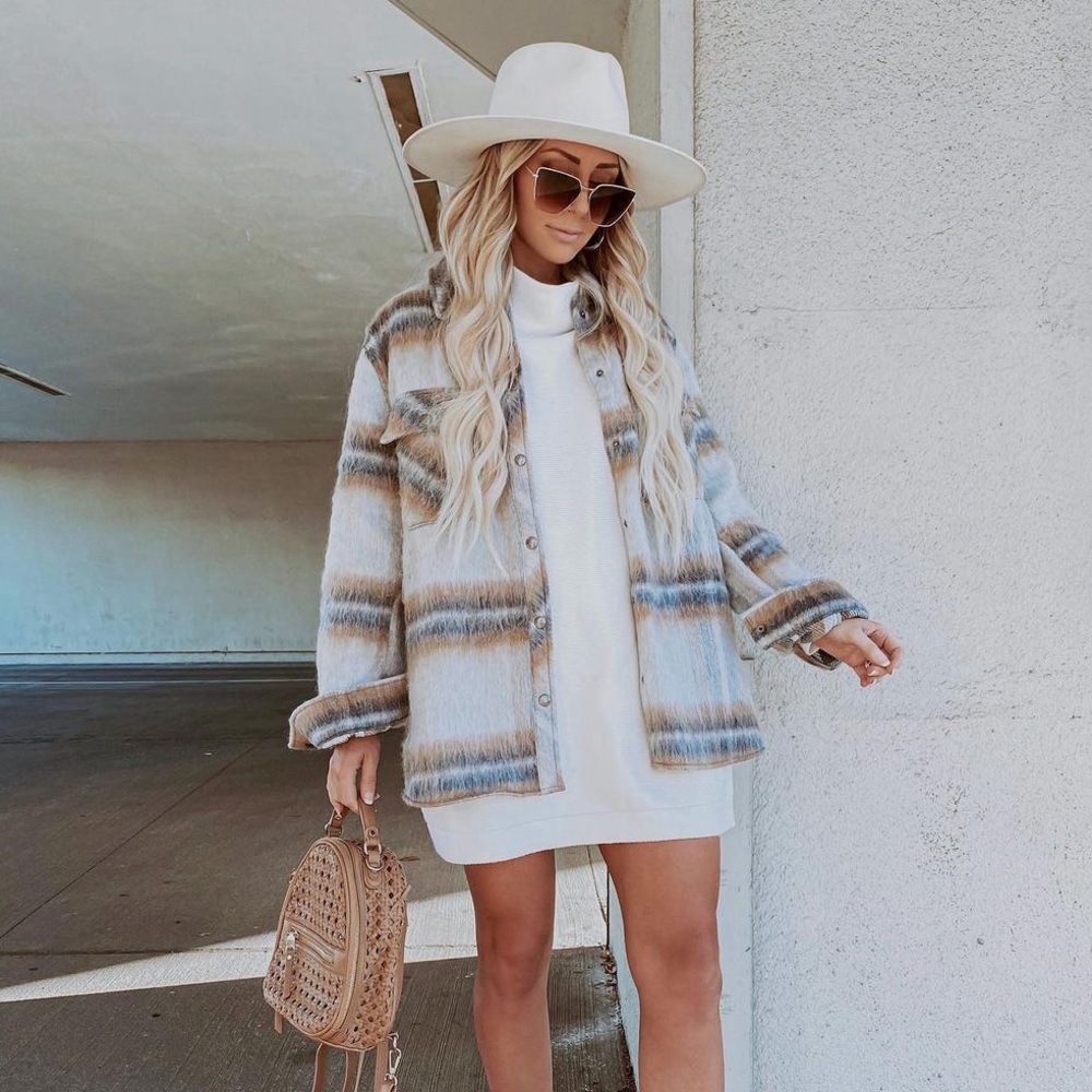 Urban outfitters plaid shacket jacket coat